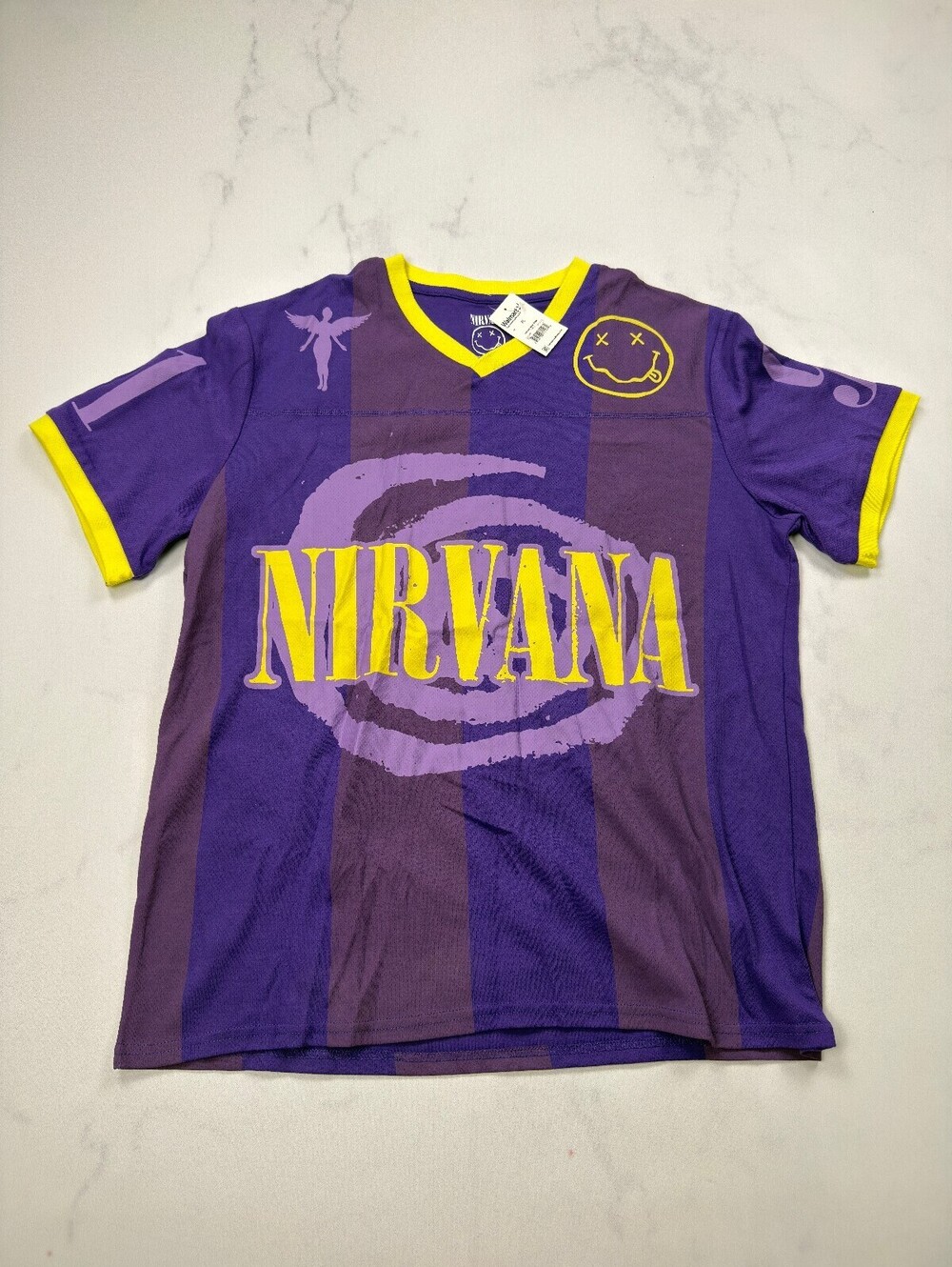 Nirvana T Shirt Purple 90s Varsity - Mens XL NWT